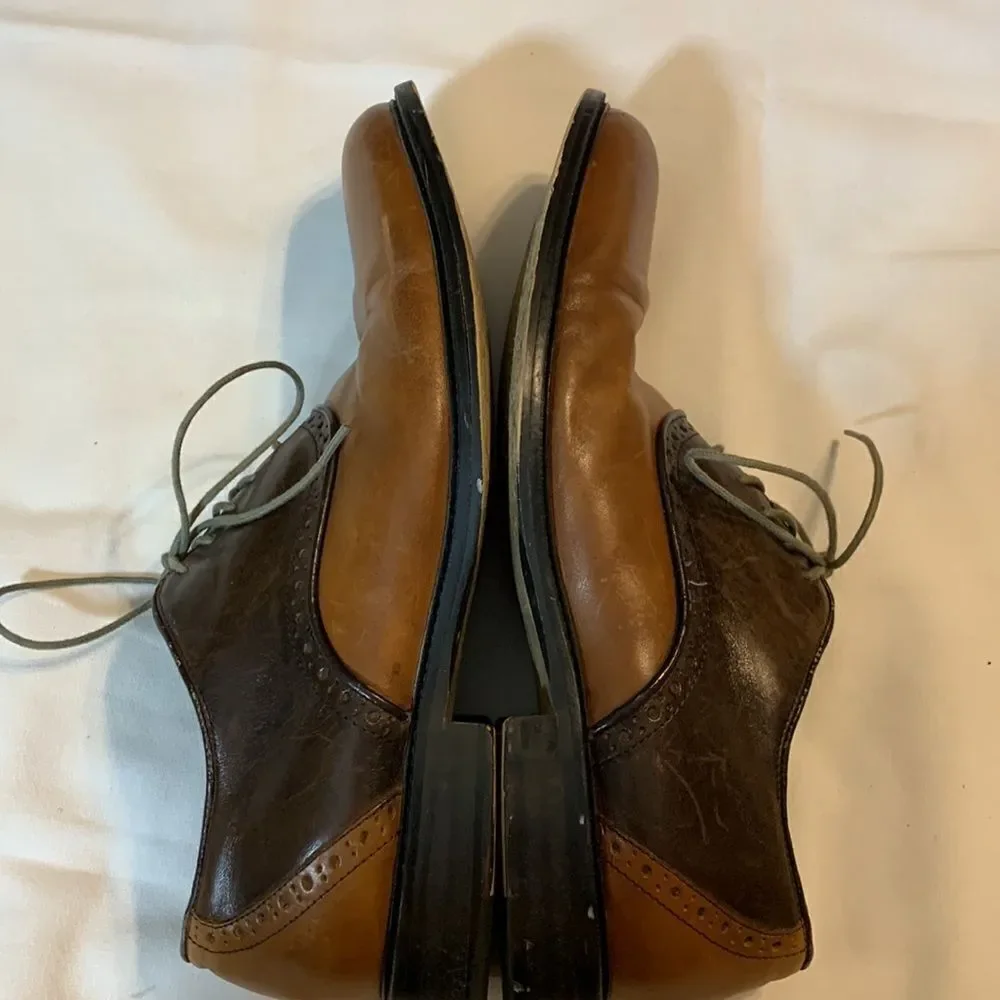 Aston Grey Ashbery Suze 12 two-tone brown/tan oxfords